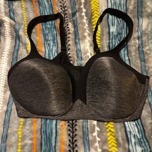 Olga Charcoal and Black Bra